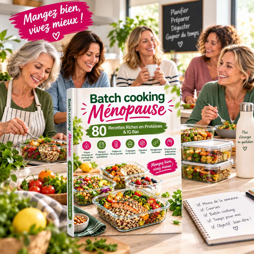 batch cooking menopause - Batch cooking Ménopause 80 Recettes Riches en Protéines & IG Bas