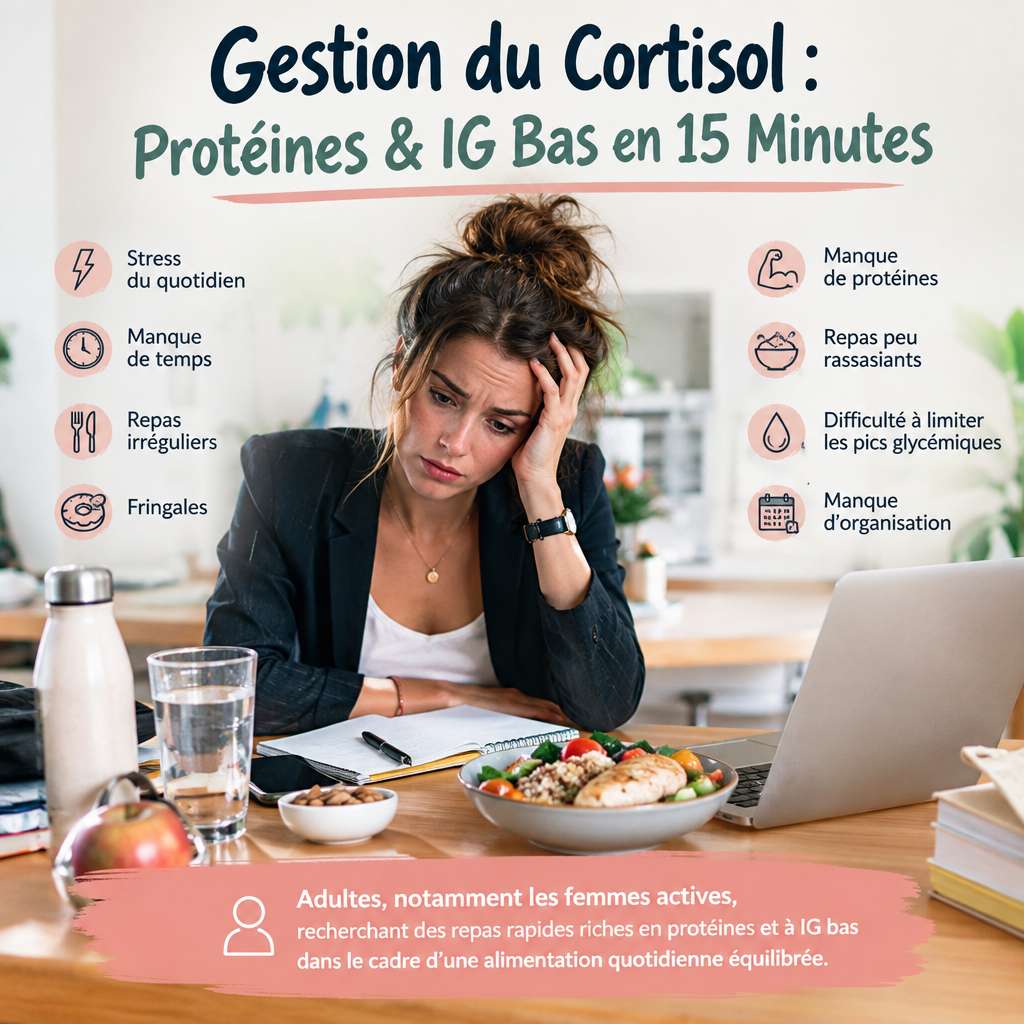 Gestion du Cortisol : Protéines & IG Bas en 15 Minutes - Gestion du Cortisol Protéines & IG Bas en 15 Minutes